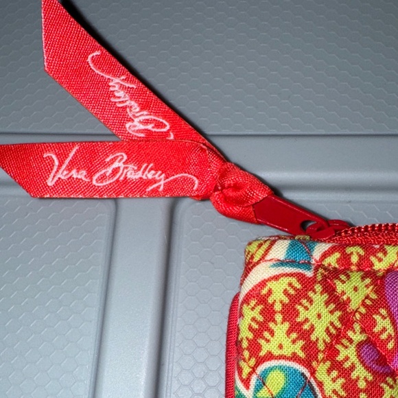 Vera Bradley Red and Pink Paisley Pouch - Picture 3 of 4